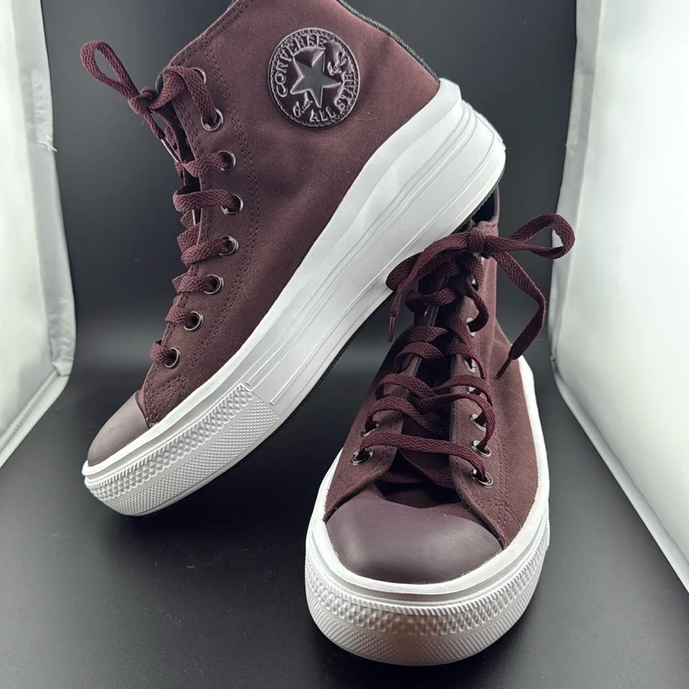 Womens Converse CTAS High Move Diamond Metal Black Currant Sneakers Size 9.5